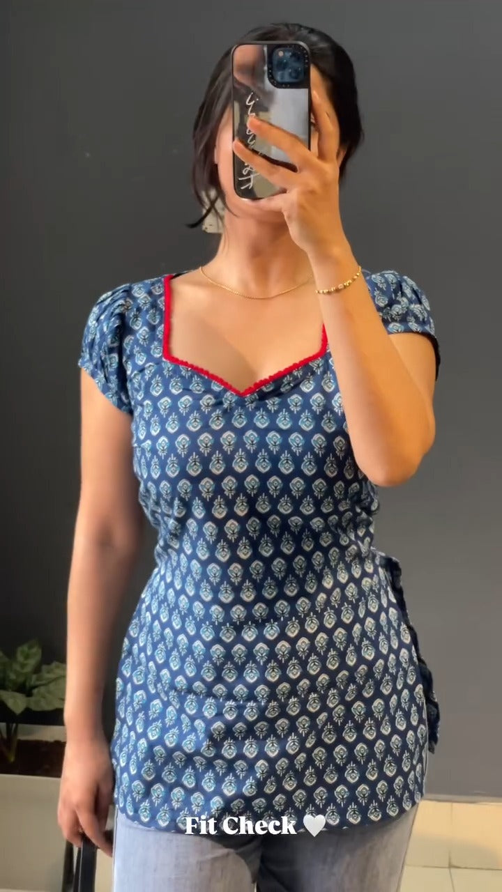 Fit Check Indo-Western Outfit Printed Kurti