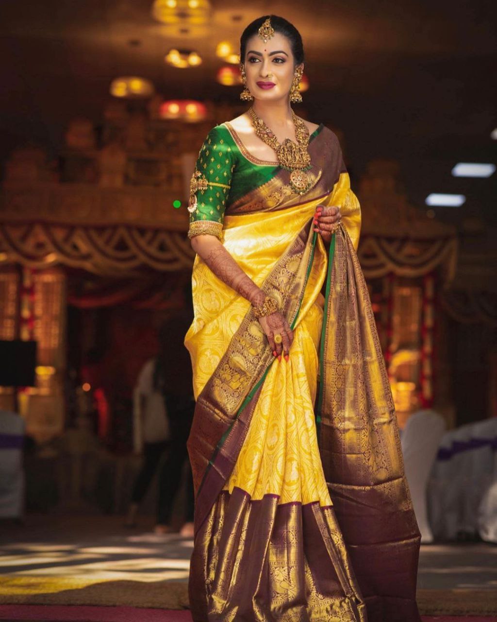 Admirable Yellow Soft Silk Saree With Comforting Blouse Piece