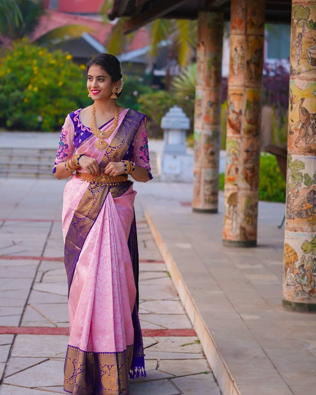 Impressive Pink Soft Silk Saree With Famous Blouse Piece