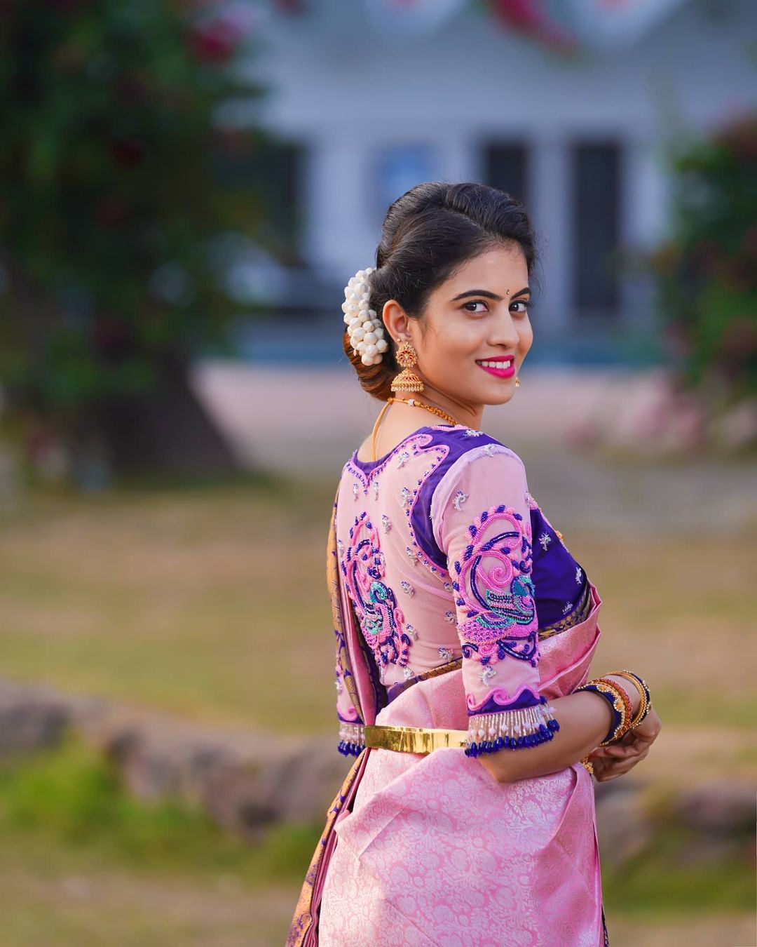 Impressive Pink Soft Silk Saree With Famous Blouse Piece