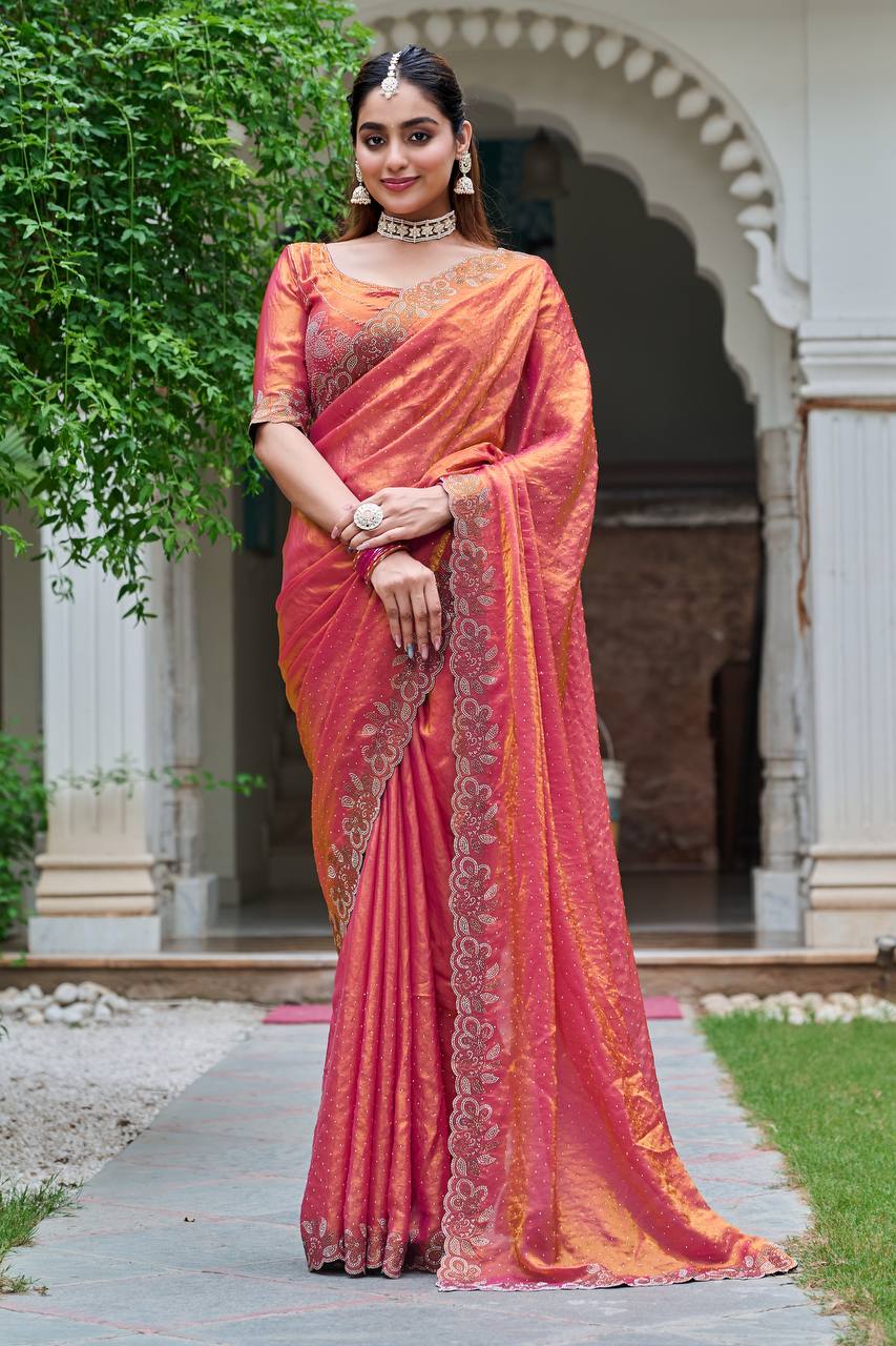 Buy Designer Indian Wedding & Party Wear Fendy Silk Sarees