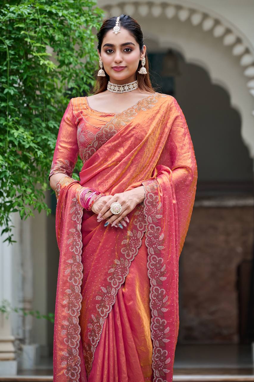 Buy Designer Indian Wedding & Party Wear Fendy Silk Sarees