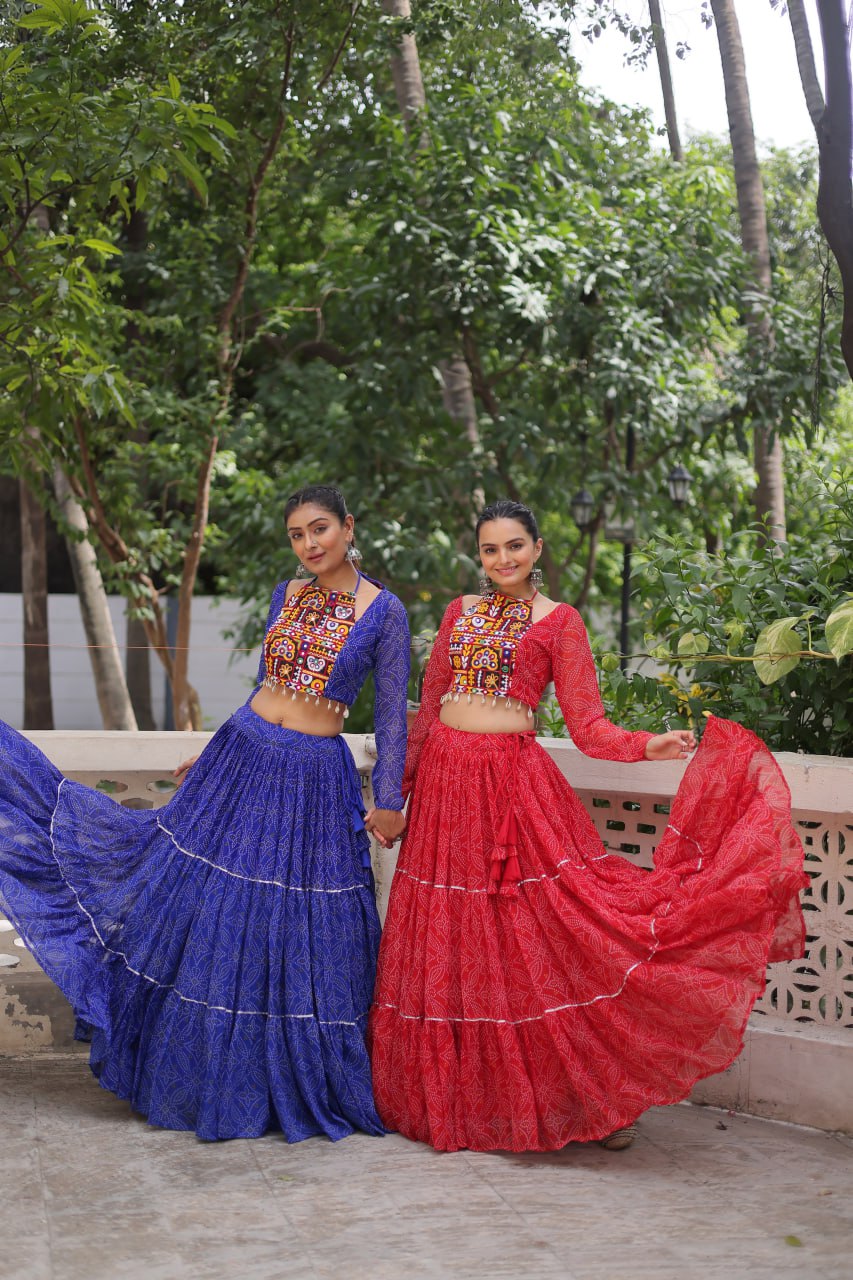 Buy Vibrant Ethnic Wear Traditional Indian Mirror Work Lehengas for Women