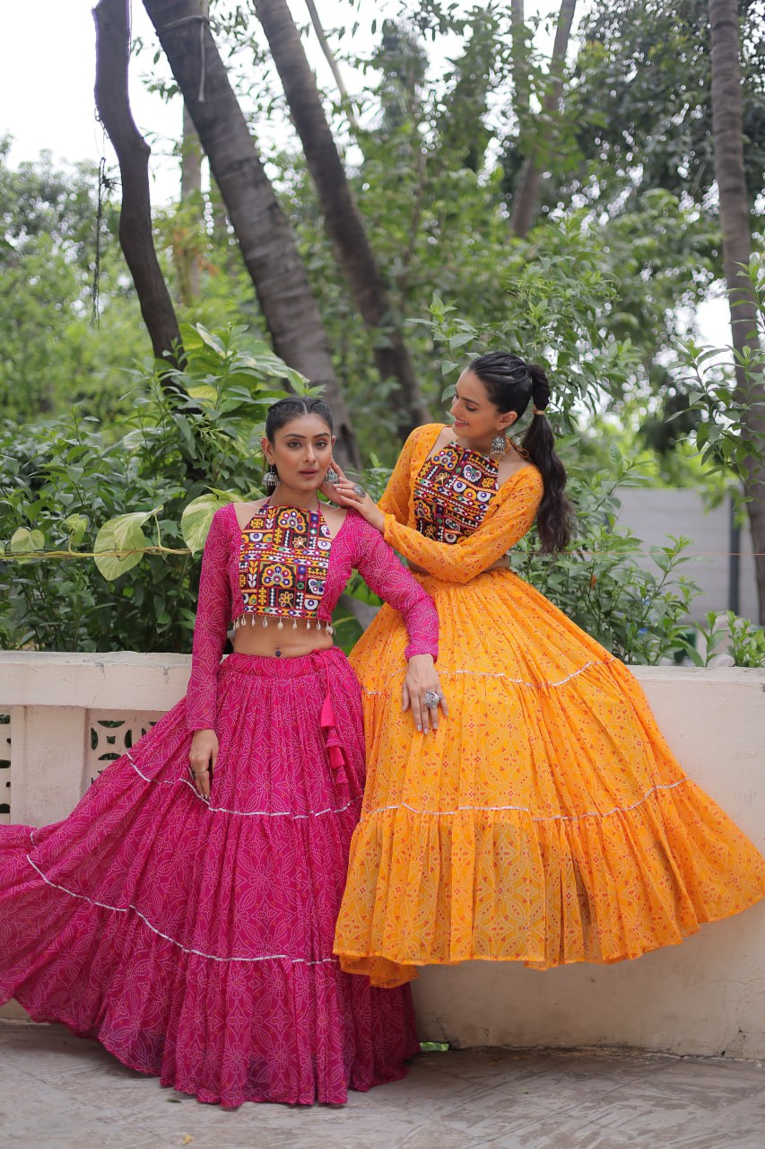 Buy Vibrant Ethnic Wear Traditional Indian Mirror Work Lehengas for Women
