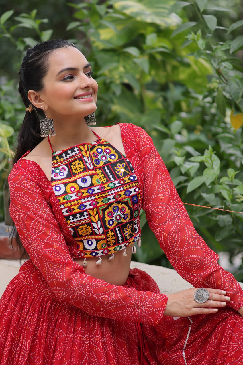 Buy Vibrant Ethnic Wear Traditional Indian Mirror Work Lehengas for Women