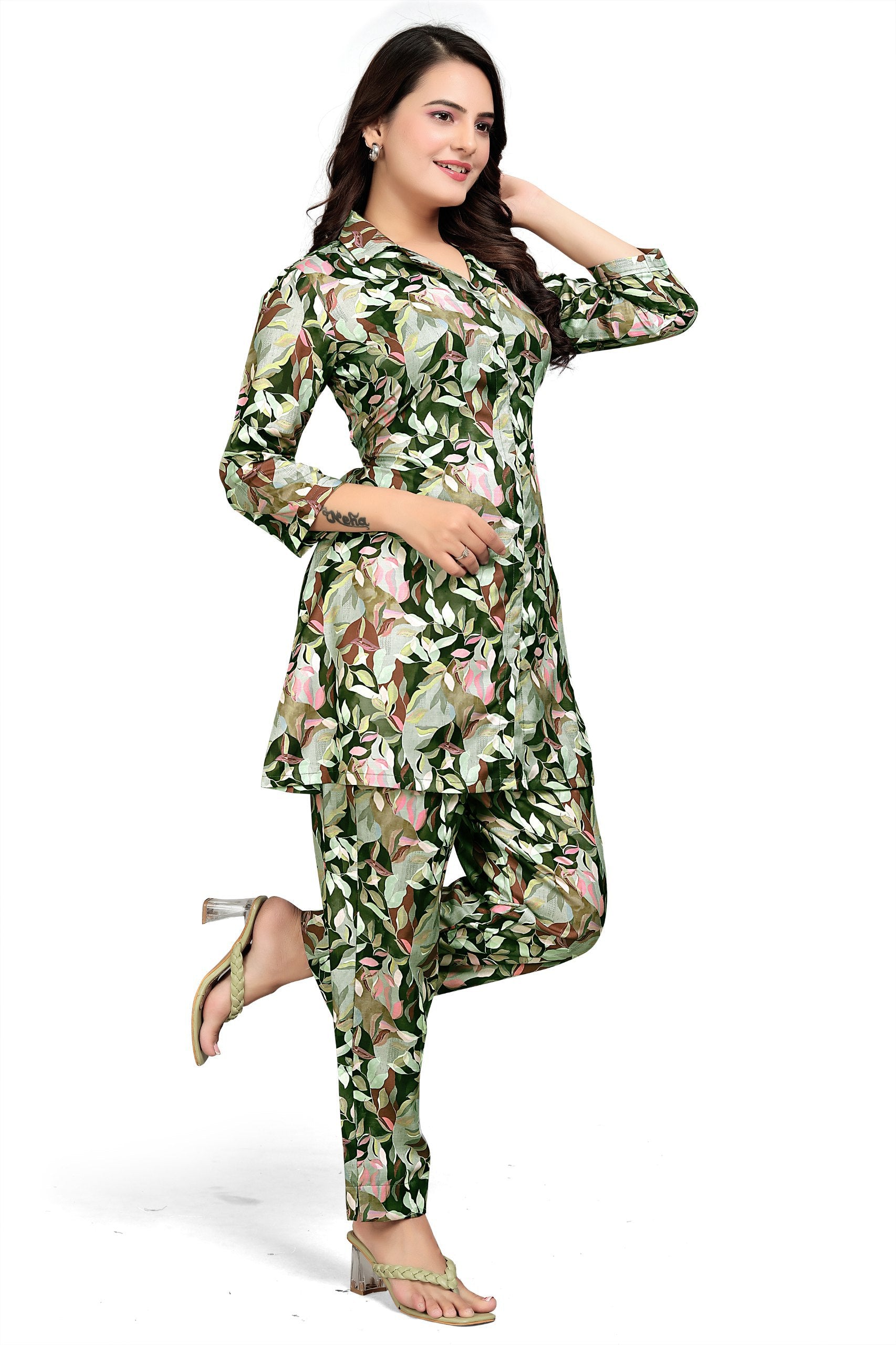 Most Beautiful Multi Color Printed Top And Plazzo Co Ord Set