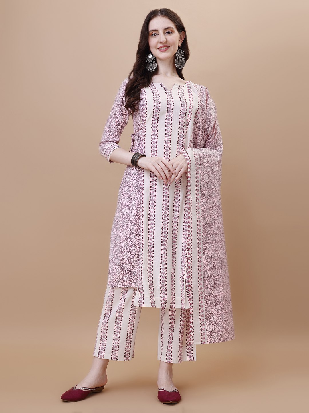 Most Beautiful Pink Kurta Set With Dupatta