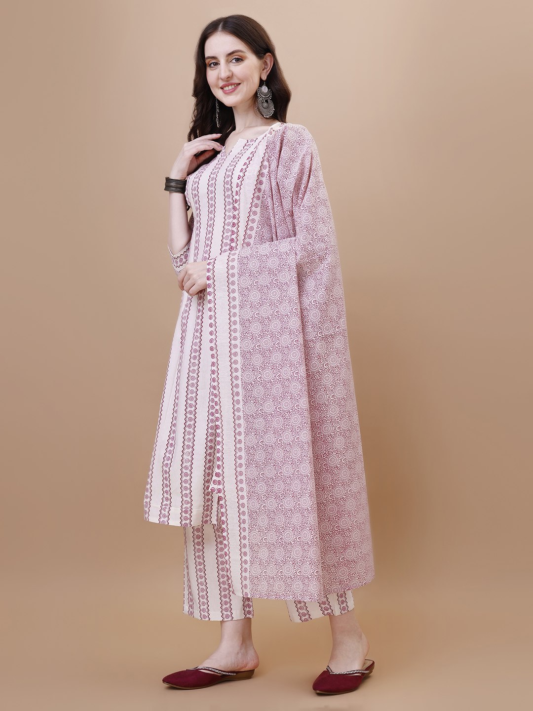 Most Beautiful Pink Kurta Set With Dupatta