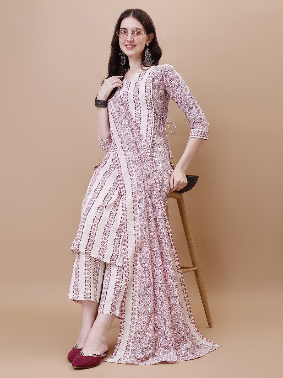 Most Beautiful Pink Kurta Set With Dupatta