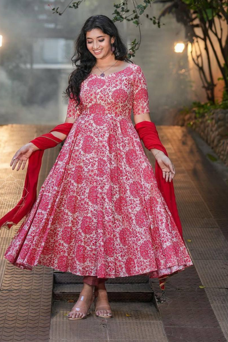 Three Pieces of Pink Heavy Roman Silk Sharara Suit Set with Kurta Dupatta