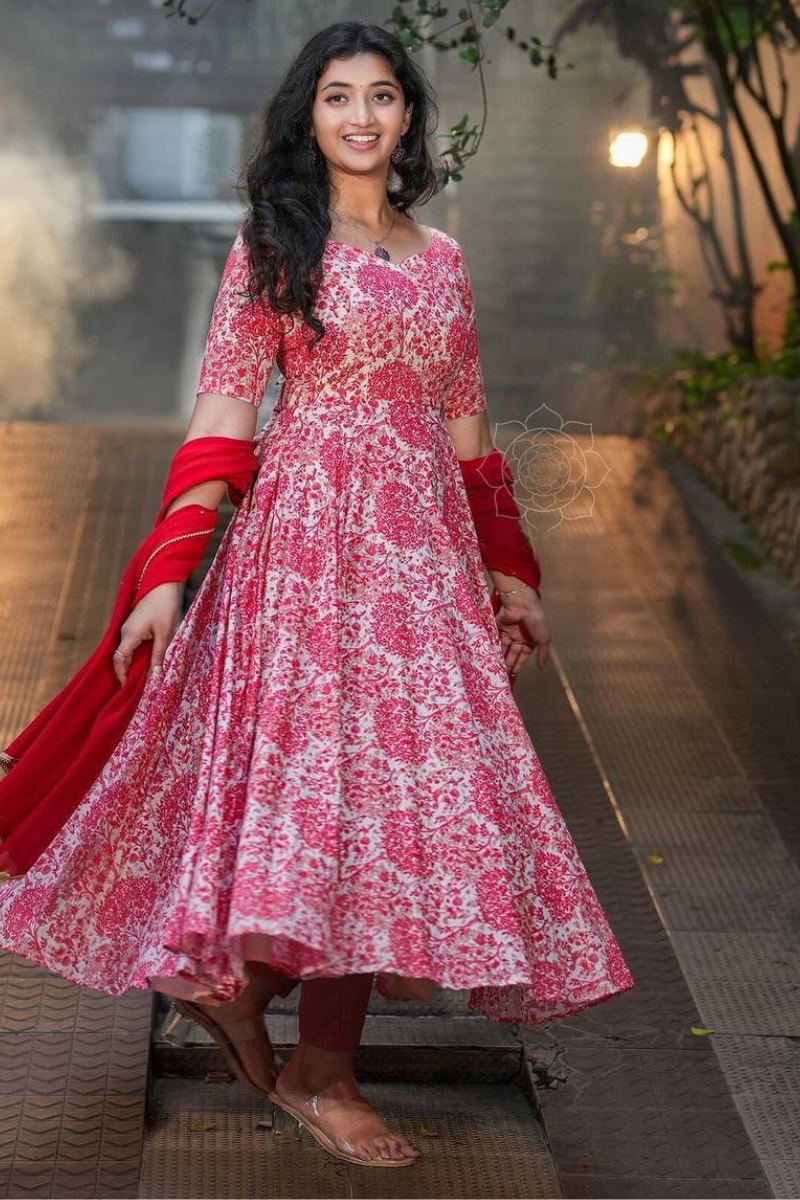 Three Pieces of Pink Heavy Roman Silk Sharara Suit Set with Kurta Dupatta